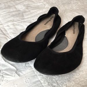 Hush Puppies Chaste Black Suede Ballet Flats 8.5 M